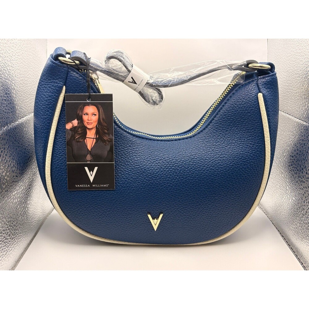 Vanessa Williams Navy‎ Blue Crescent Shoulder Bag NWT